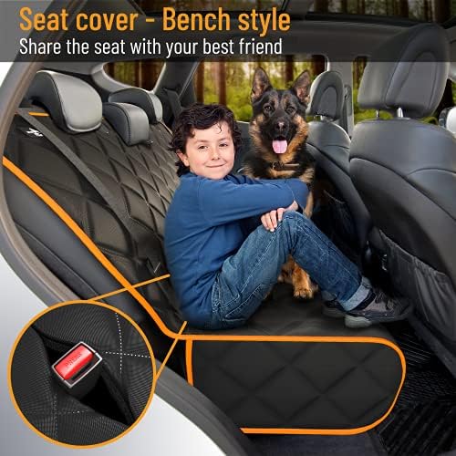 Active Pets Bench pas autosjedalica za zadnje sjedište, vodootporne presvlake za pseće sjedište za automobile,