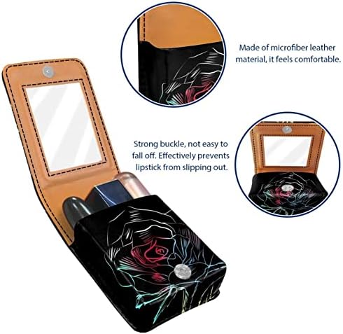 ORYUEKAN makeup ruž za usne torbica za ruževe s ogledalom prijenosni ruž za usne torbica organizator za skladištenje