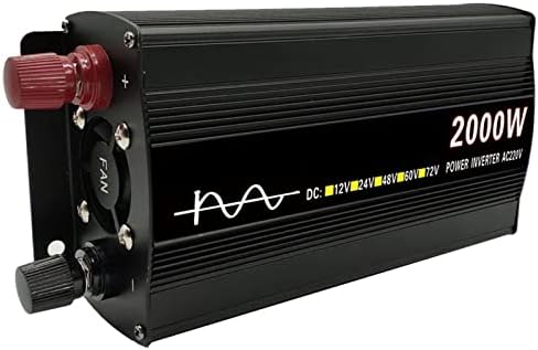 Inverter 2000w 12V 24V 48V 60V DC do 220V AC Konverter napona čistog sinusnog talasa Power Car Inverter dvostruki Digitalni displej