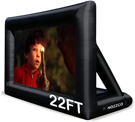 22 ft na udaljenosti na naduvavcu -Nezco-prijenosni gigantni ekran za film + 10x printasti filmski predlošci + lagana i jednostavna za naduvanje -premijum materijal napravljen za porodičnu zabavu
