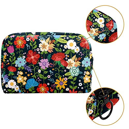Toaletna torba Kozmetička putokaza za pranje šminkere za pranje torbice sa patentnim zatvaračem Bespremljeni elementi uzorka cvijet za putne dodatke