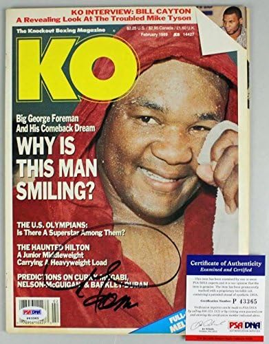 George Foreman potpisao 1989 Knockout Boxing Magazine PSA / DNK P43365 - potpisanim Boxing Magazines