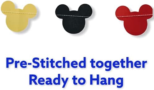 Mickey Mouse Rođendanski ukrasi - Mickey Mouse Ears Dekor bannera - 30 crvenih žutih i crnih balona - šarene