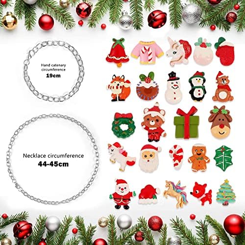 Unicorn Jewelry Advent Calendar za djevojčice 2022, Heflashor 24 dana odbrojavanje Božić Advent Calendar