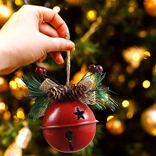 IHTHA Otvoreni božićni ukrasi ukrasni stablo Jingle Božićni metal Viseća zvona Božićni ukras zvona