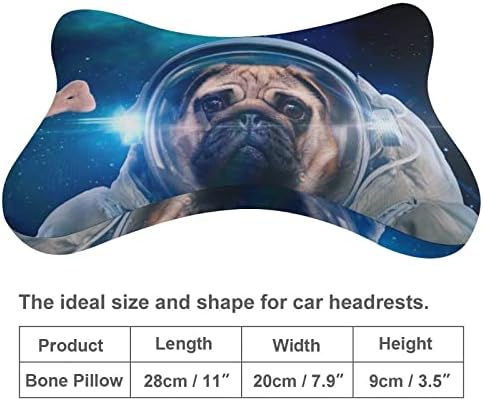 Svemirski pas u svemirskom odijelu 2pcs jastuci za automobile prozračiva automatsko mjesto za odmor u glavom Udobni jastuk za sjedalo se nalazi u svim vozilima
