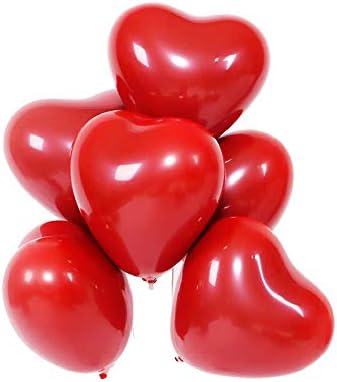 Baloni za lateks Soochat Heart, baloni za Valentinovo, baloni za crvene srčane boje za Dan za