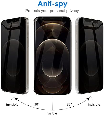 JETech Zaštita ekrana za privatnost za iPhone 12 Pro 6,1-inčni sa zaštitom sočiva kamere, Anti