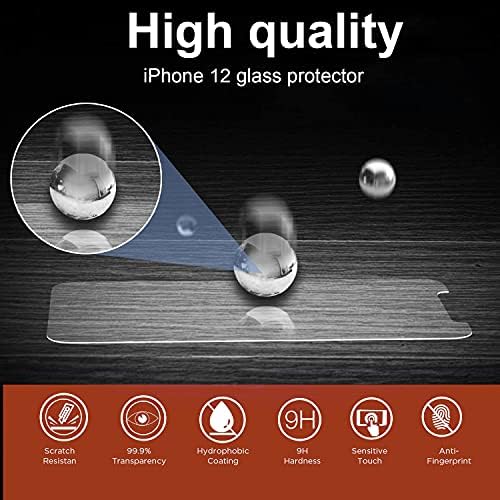 AMINI24 iPhone 11 pro Case Clear sa štitnicima za ekran – Shockproof Non-Slip Crystal Clear iPhone futrola za telefon sa 2 štitnika od kaljenog stakla za teške uslove rada – 3 pakovanje