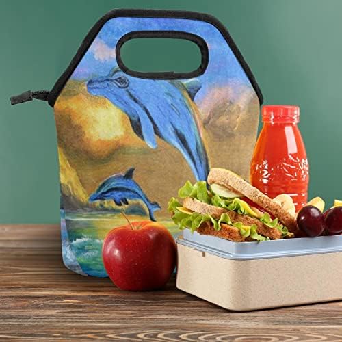 GUEROTKR torba za ručak za muškarce, izolovana kutija za ručak, kutija za ručak za odrasle,akvarel