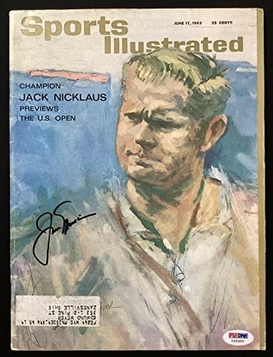 Jack Nicklaus potpisao Sports Illustrated 6/17 / 63 Golf US Open Auto Master PSA / DNA-autographed Golf magazini