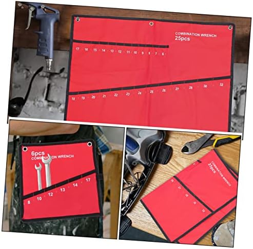 Doitool 4 kom. Roll MultiTool vijak odvijač vrećica za zaštitu torba za skladištenje crvene platnene višenamjenske