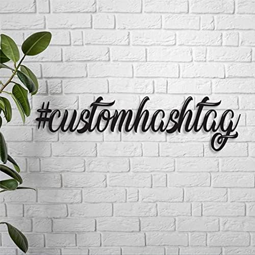 Godbljugniti Custom Hashtag Metal znak, Zidno, metalni zidni dekor za kućnu kuhinju Kafe BarthOom