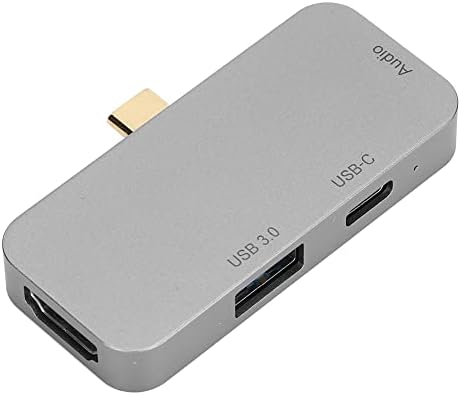 USB C HUB Multiport Adapter, 4 u 1 USBC Hub siva multifunkcionalna priključna stanica za proširenje TypeC na HDMI konektor, interfejs tipa C, usb3.0 proširenje, 3.5 Audio interfejs, za Nintendo Switch, itd