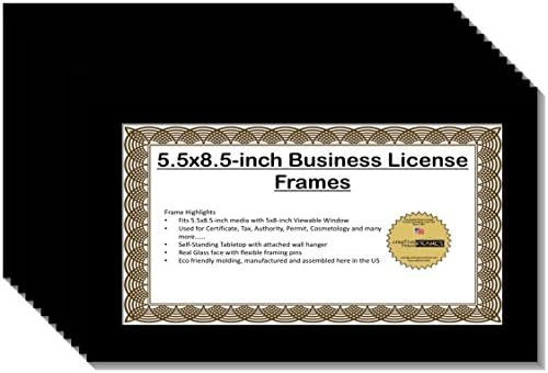 CreativePF [5.5x8.5BK] Poslovni okvir za licencu sa samostojećim i zidnim vješalicama za više svestranosti