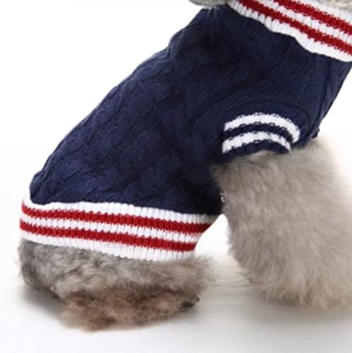 Duks za teddy pamuk pamuk ručno rađena tkana božićna majica štenadske partijske škole zima topla odjeća za male pse XS