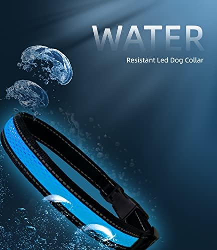 Coboil LED psi ovratnik USB punjivi, vodootporni ogrlica za pse, podesivi mačji LED ovratnik za noćno
