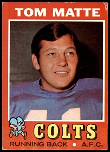 1971 TOPPS 263 Tom Matte Baltimore Colts Vg / ex Colts Ohio st