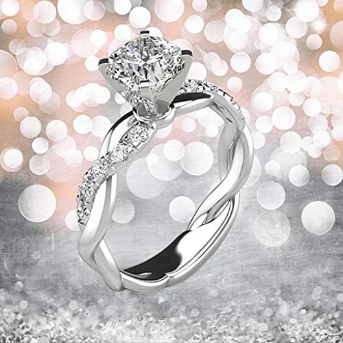 Pozovite angažman elegantnog srebrnog vjenčanog mladenki Zircon Band Diamond Rings prsten za muškarca