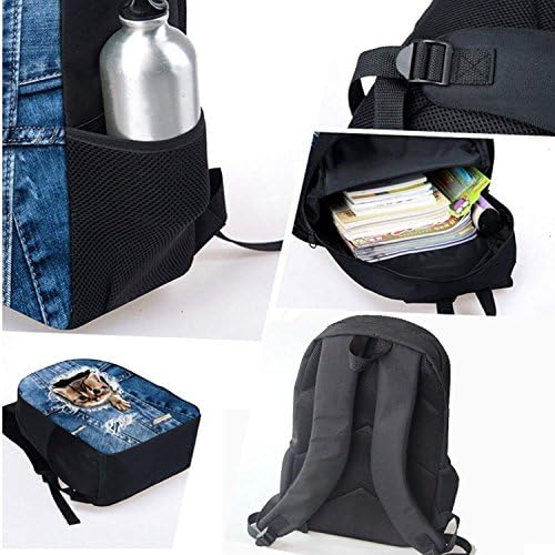 ELEQIN 3-dijelni lagani ruksak Set s Prijenosnom torbicom za ručak za višekratnu upotrebu srce cvjetnog suncokretovog