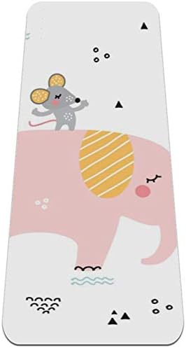 Siebzeh Elephant and Mouse Premium Thick Yoga Mat Eco Friendly Rubber Health & amp; fitnes Non Slip Mat za