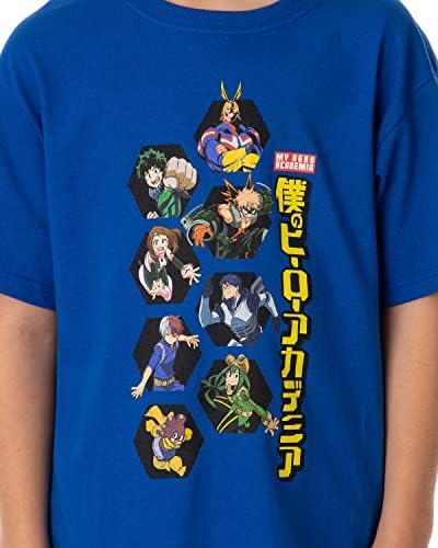 My Hero Academia Boys' All Might And Students Kids Graphic Anime T-Shirt
