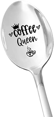 Kafa Queen kašika - Ljubitelj kafe nehrđajući čelik ugraviran kašika smiješan poklon za majčin dan božićni