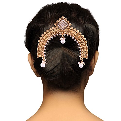 I Jewels 18k pozlaćena dekoracija za kosu, Indijski pribor za kosu broš sa kukom Svadbeni nakit za