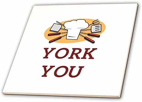 3drose kreativni i jedinstveni imidž o roštilju i tekstu York You-Tiles