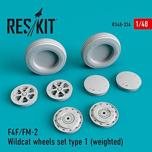 Reskit RS48-0334-1/48 f4f / FM-2 Wildcat Wheels Set aviona tipa 1