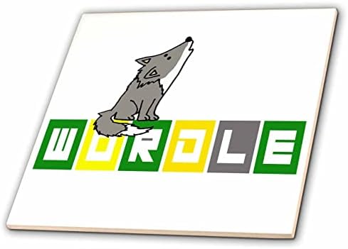 3drose smiješna slatka Wordle Wolf dnevna igra riječi sa Wolf Crtićem-Tiles