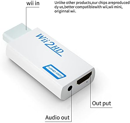 Bolaazul Wii do HDMI Converter Wii na HDMI adapter, Wii 2 HDMI priključak Bijeli Wii u HDMI OUT video