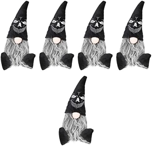 Abaodam Centralni ukrasi za stolom 5 Pakovanje Crni Halloween Gnomes Halloween Plish Gnomes Halloween Witch Gnome Halloween Vampire Gnome Dekoracija Plišani dekor