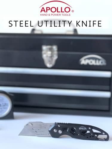 Apollo Tools sklopivi Pomoćni nož sa laganom čeličnom konstrukcijom, kopčom za karabiner, tehnologijom brze