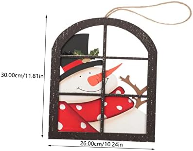 Aboofan prozor ručno oslikana čarapa Xmas Snjegović božićni ukrasi Santa White Wall Topper Festival Creative