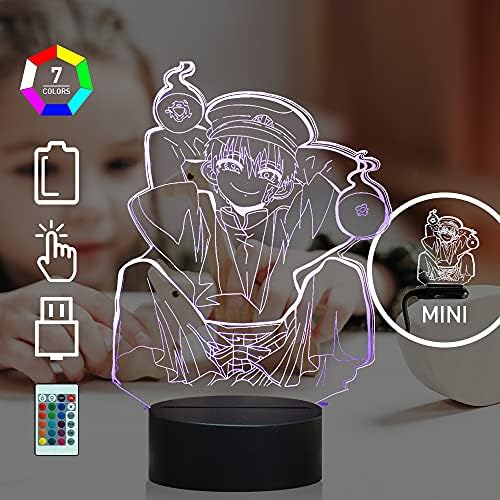 Hanako-Kun noćna svetla Yugi Amane Hanako Kun 3D stolna lampica 16 boja bljeskalica Senor Remote Regulator