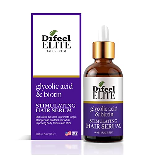Difeel Elite glikolne kiseline & Biotin stimulativni Serum za kosu 2 oz. - Serum za rast kose za muškarce