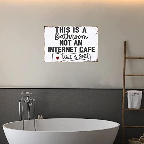 Ovo je kupatilo nije Internet kafe sranje Split Tin znak Metal Vintage Funny sarkastičan Tin Znakovi