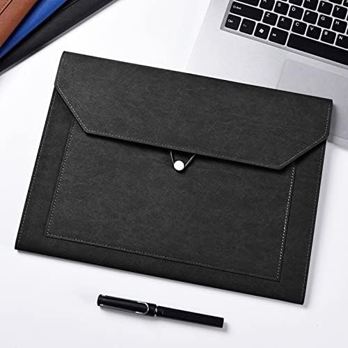 Yufocusqc PU Koža A4 File Folder držač za dokumente 2 džepovi portfolio koverta folder Case sa elastičnim nizom proširenje 3/4 inča