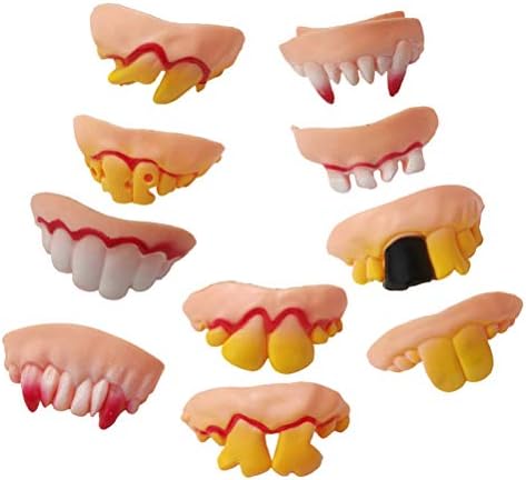 Soimiss 10pcs Halloween Set zuba Wacky proteze zombi prednji zubi zubi