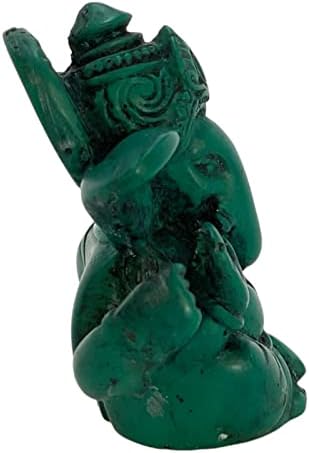 Pinnacle Peak Trading Company Mala tirkizna plava Ganesha smolna figurica 2,5 inča izrađena