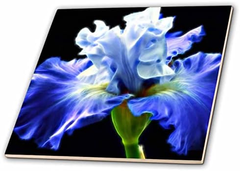 3drose elegantna slika svjetlosti Infunded Blue Flower Bloom Painting-Tiles