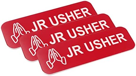 Jr Usher 1 x 3 Oznaka sa imenom / značka, plava, ruke za molitvu