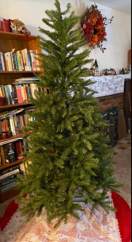Rocky Mountain Roba 6.5 Tillamook Jela Skinska božićna stabla - Umjetno stablo sa sigurnosnim postoljem za 4 noge - jednostavno postavljeno - lažno božićno drvce sa stvarnim izgledom - igle otporne na vatru