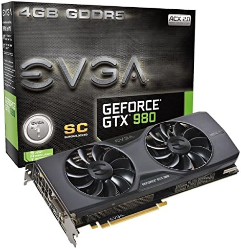 EVGA GeForce GTX 980 4GB SC Gaming ACX 2.0, 26% hladnije i 36% tišina grafička kartica za hlađenje 04g-P4-2983-kr