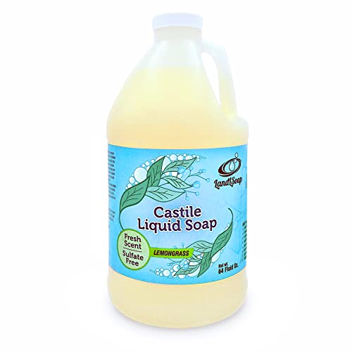 LandLSoap limunska trava čisti Kastiljski sapun tečnost za lice, ručno & pranje tijela - ručno napravljen sapun,