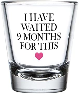 Nova mama Shot Glass Transparant 1.5 oz-Čekao sam 9 mjeseci za ovu-Majčin dan od kćeri Super Mama rođendan