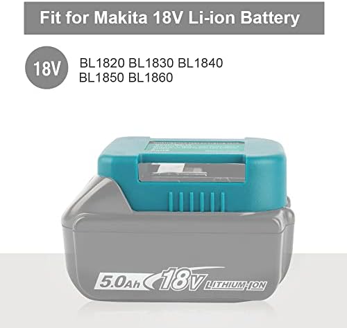 ZLWAWAOL 2 paket USB Adapter za punjenje kompatibilan sa Makita 18v baterijom 2 USB držač sa Type - C brzim