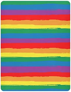 Rainbow Stripes listovi za dječake Dječji paket i reproducirajući listove super meki mini listovi krevetića postavljeni list krevetića za standardne madrace krevetića i mališana dječja listova za dječaka, 52x28in