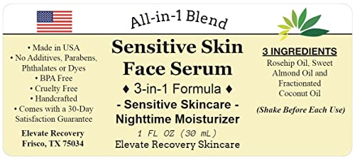 Sensitive Skin Serum hidratantna krema za lice 3-u-1 kompleks ulja za lice sa uljem za šipak ,slatko